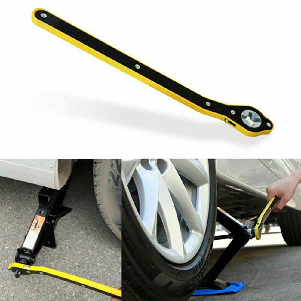 360 Degree Swivel Car Jack Ratchet Wrench - Tire Wheel Lift Speed Handle Tool For SUV, Truck & Most Vehicles