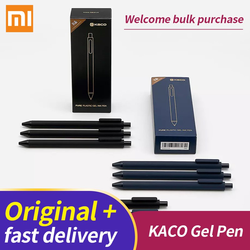 Original xiaomi kaco Gel Pen 10pcs/set Black Gel Pen 0.5mm Students Gel