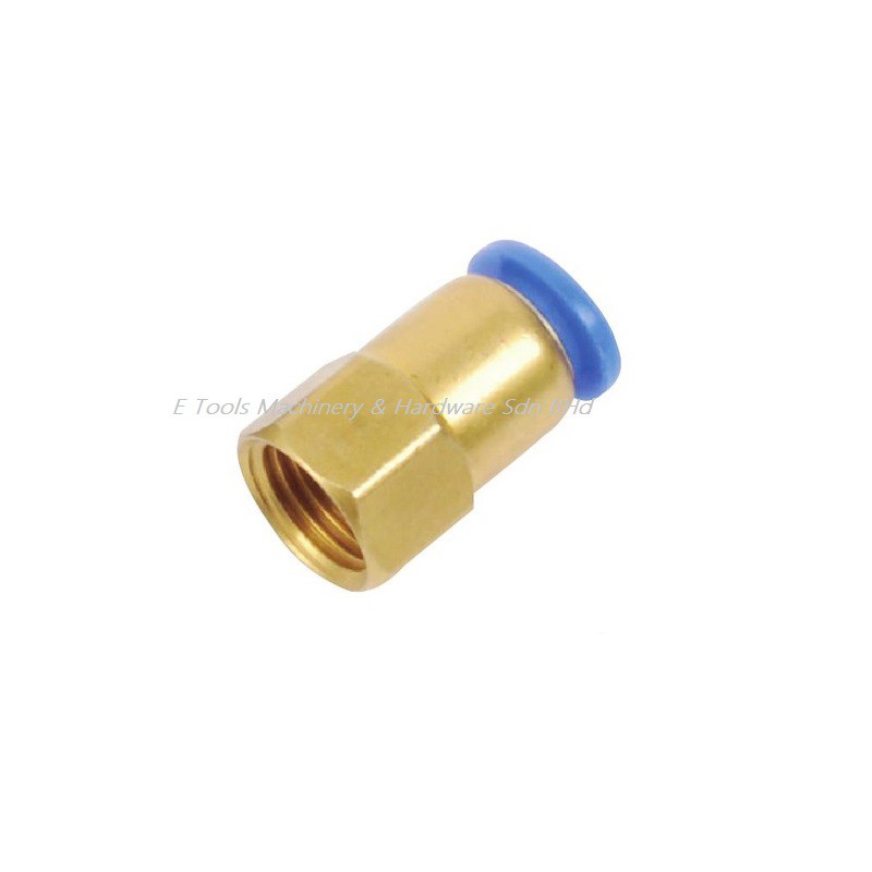 AIRTAC / BLCH PCF6 ( 6MM ) STRAIGHT FEMALE CONNECTOR PUSHPULL