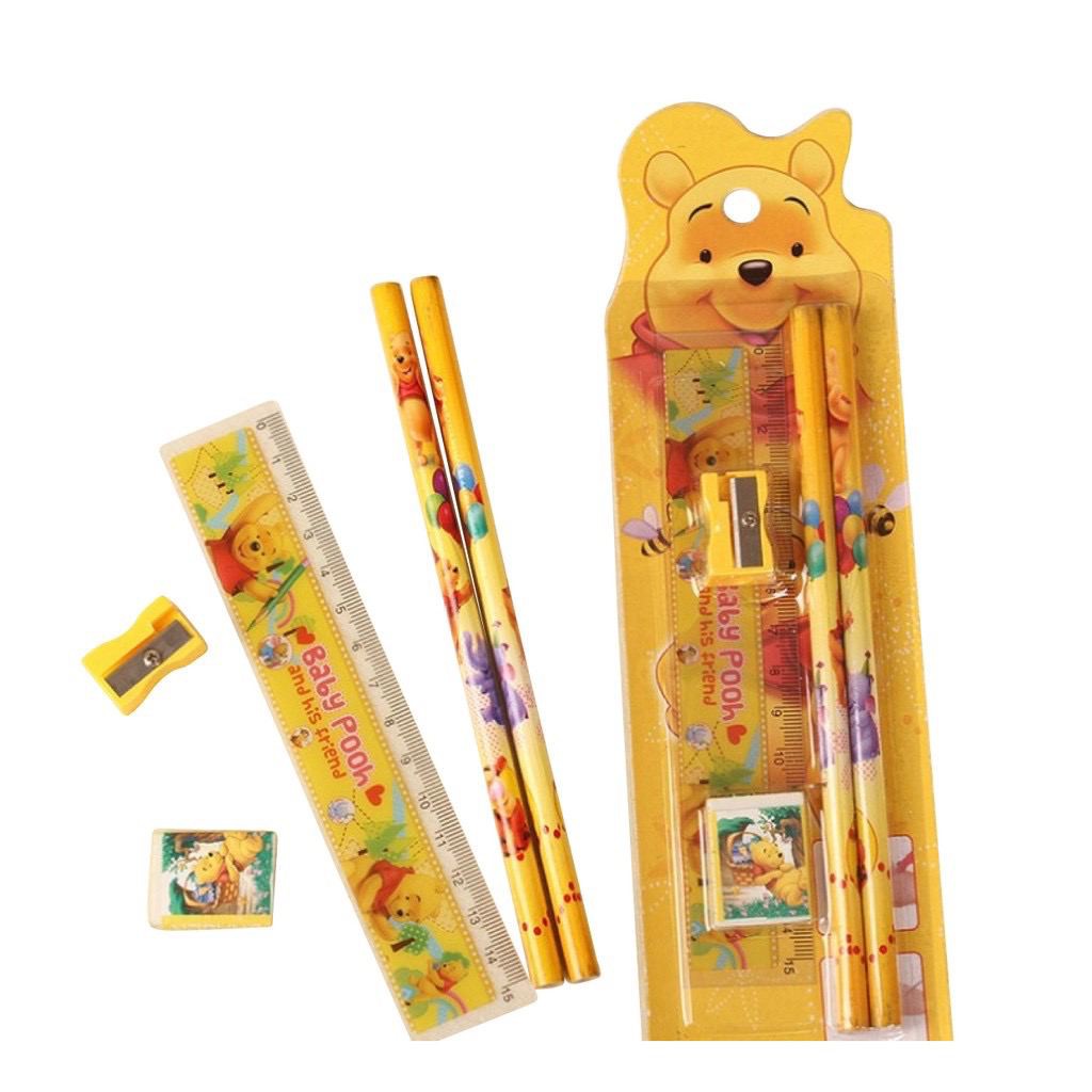 5 in 1 Stationery Set Winnie the Pooh Cartoon Shopee Malaysia