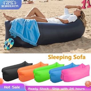 Inflatable folding sleeping bag lazy sofa for outdoor clearance camping