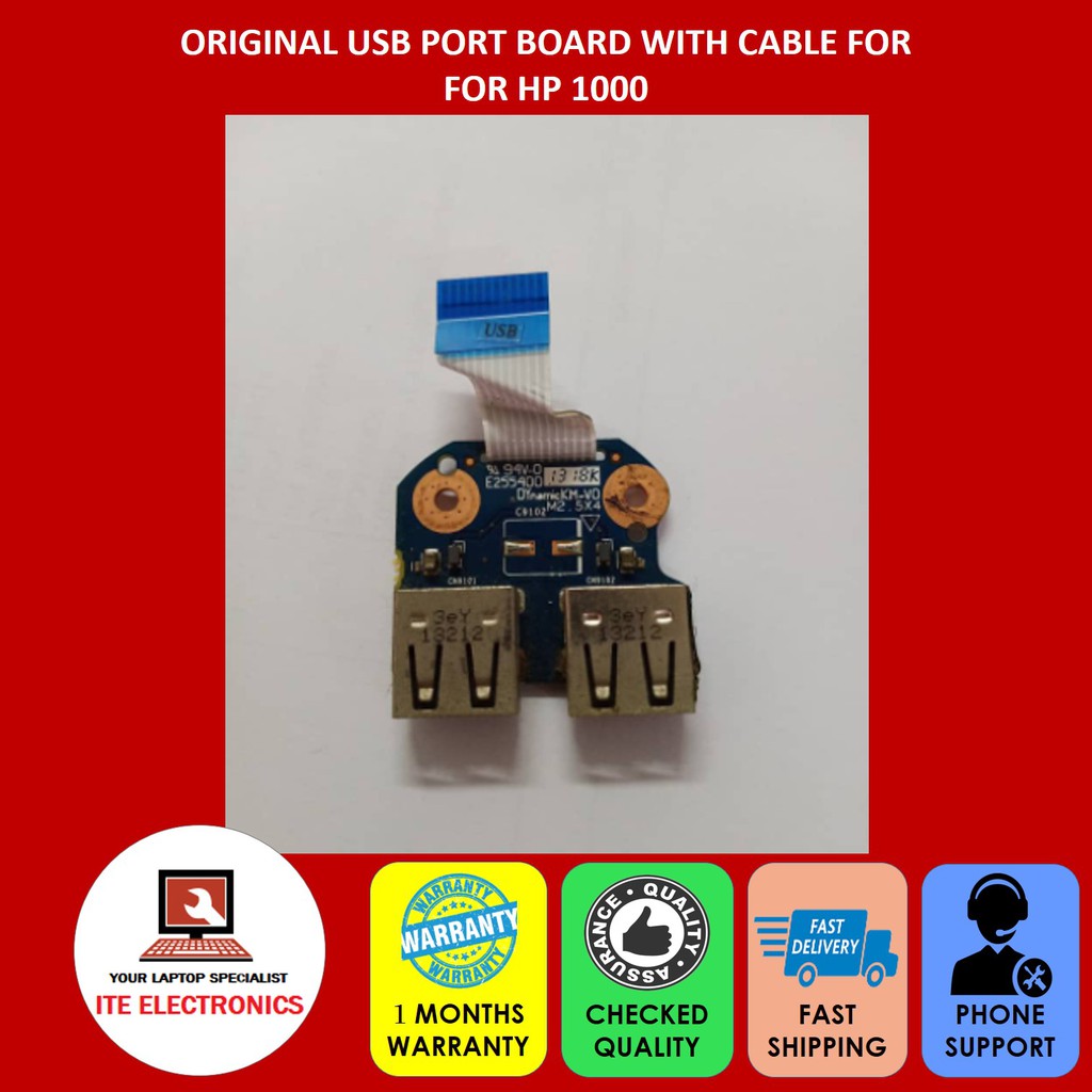 ORIGINAL HP 1000 DUAL USB PORT BOARD WITH CABLE (REFURBISHED) Shopee Malaysia