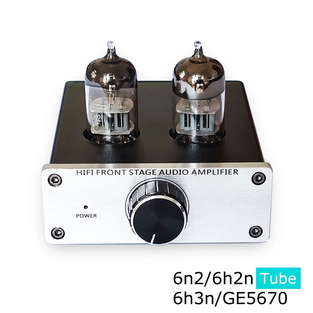 Mini Preamp Tube Amplifier Buffer HIFI Audio Preamplifier Treble Bass Adjustment 6N2/6N3/6H2N