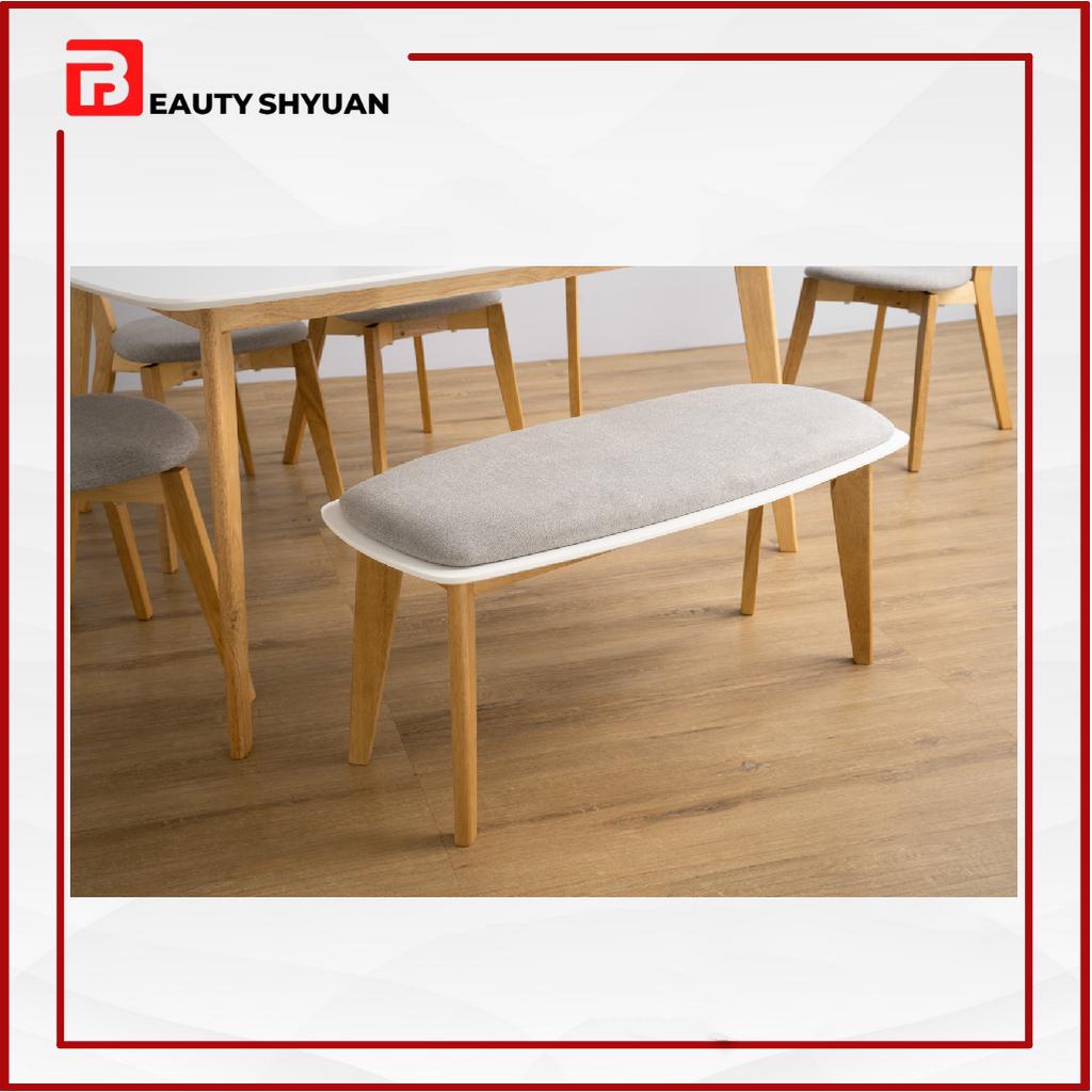 ARTHUR Light Grey Solid Wood Bench Chair Stool Dining Bench Dining ...
