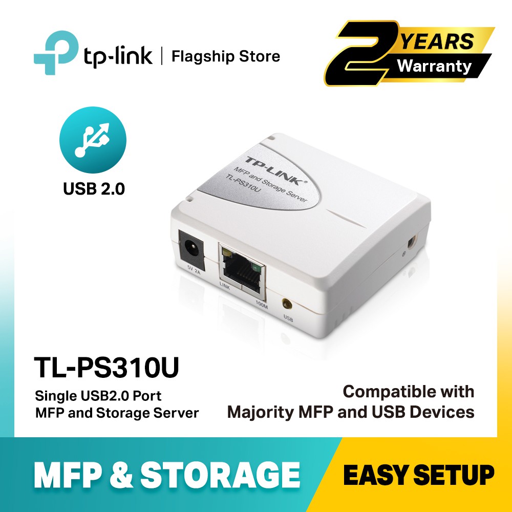 TP-Link TL-PS310U - Single USB2.0 Port MFP and Storage Server | Shopee ...