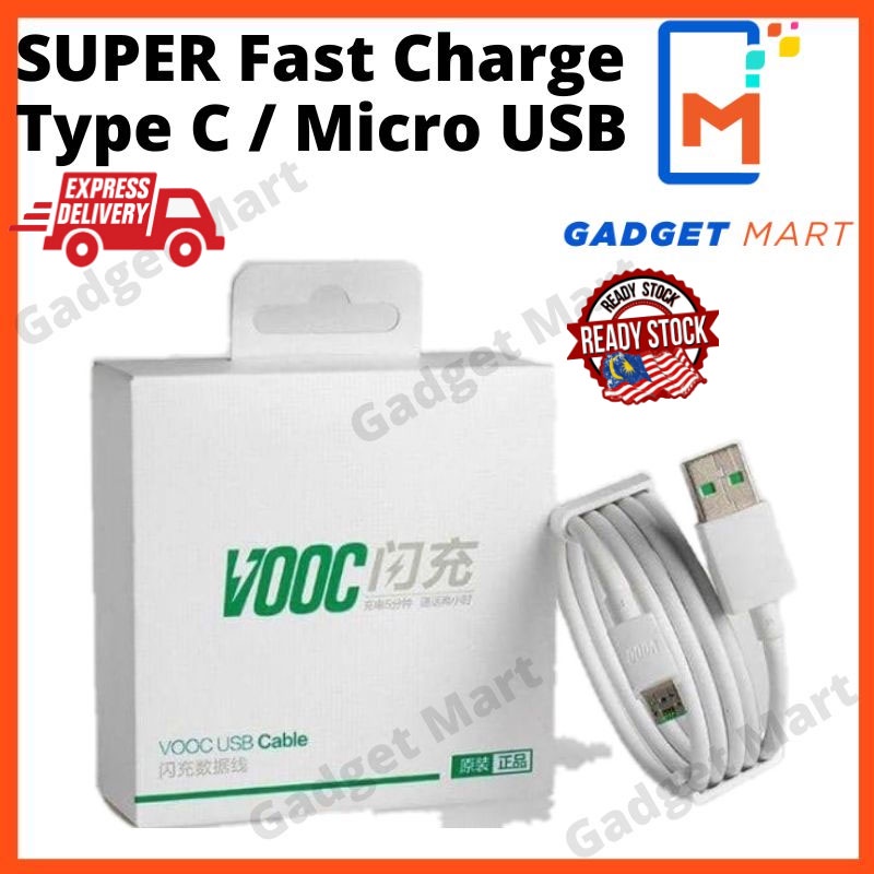 Flash Vooc Fast Charging Quick Charge Micro USB Vooc Cable Type C ...