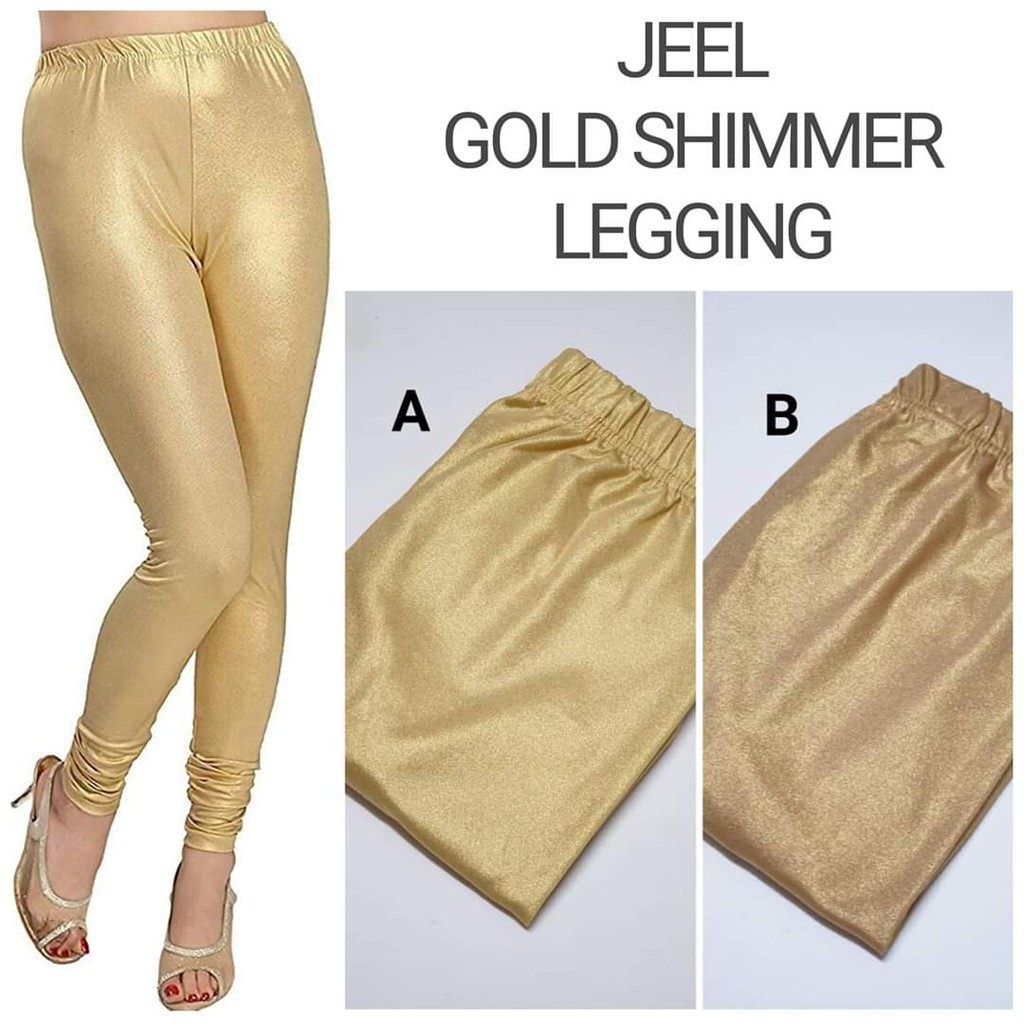 Softline Gold Colour Winter Leggings