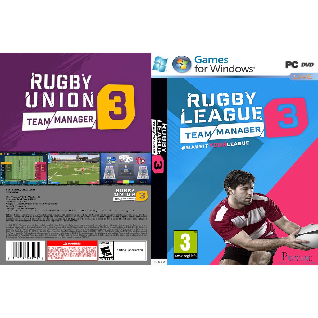 Rugby League-Union Team Manager 3 PC GAME [Offline INSTALLATION ...