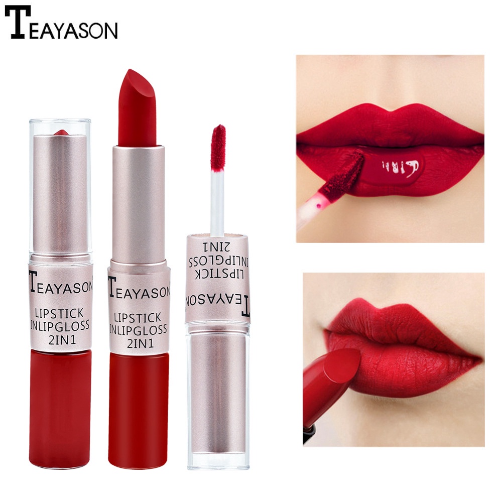 New TEAYASON Easy to Wear Matte Lipstick & Lip Gloss Waterproof ...