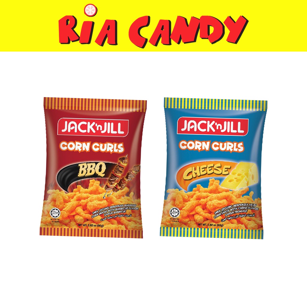 80G CORN CURL SERIES JACK N JILL ( SNACK / CHEESE / BBQ /JNJ / PACK