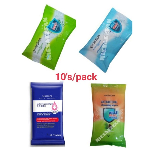 Watson Guardian Antibacterial Cleansing Wipes Wet Tissue Tisu Basah