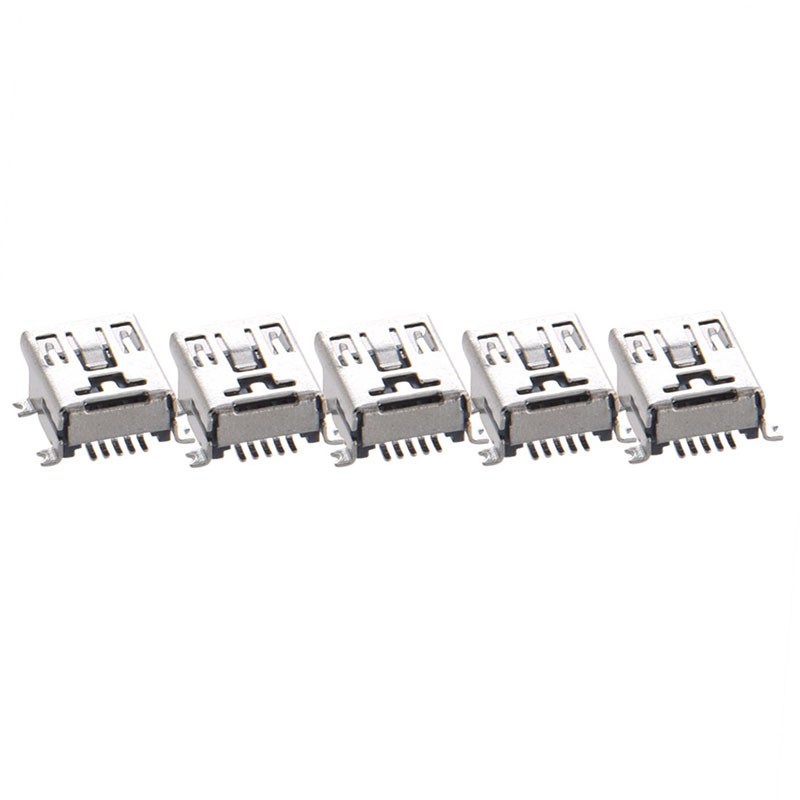 5 Pcs Mini USB Type B Female Port 5-Pin 180 Degree SMD SMT PCB Jack ...