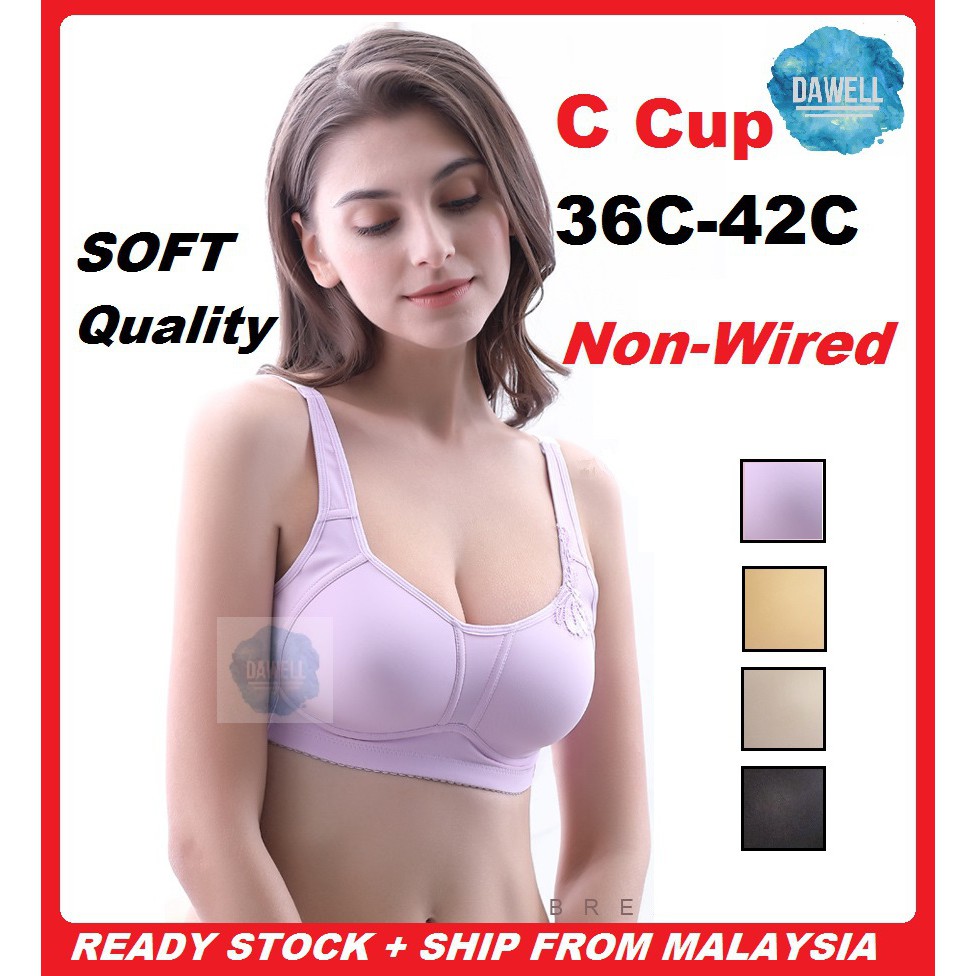 NON-WIRED 36C 38C 40C 42C C Cup Bra Women Without Underwire No