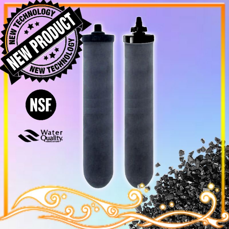 10" Carboxyl Black Ceramic,Fully Carbon Block Ceramic Candle Water