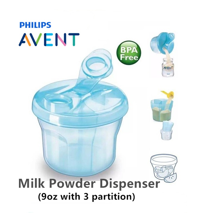 Philips AVENT Milk Powder Dispenser ( SCF135/06 ) Blue with 3 partition