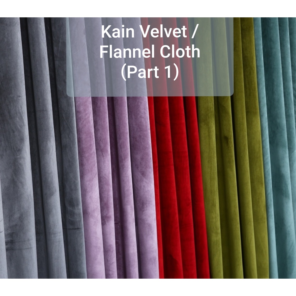 Kain Langsir Velvet Kosong Bidang 61''/ Curtain Flannel Plain Cloth ...