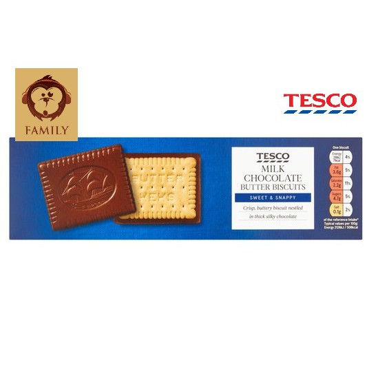 Tesco Milk Chocolate Butter Biscuits 125G | Shopee Malaysia