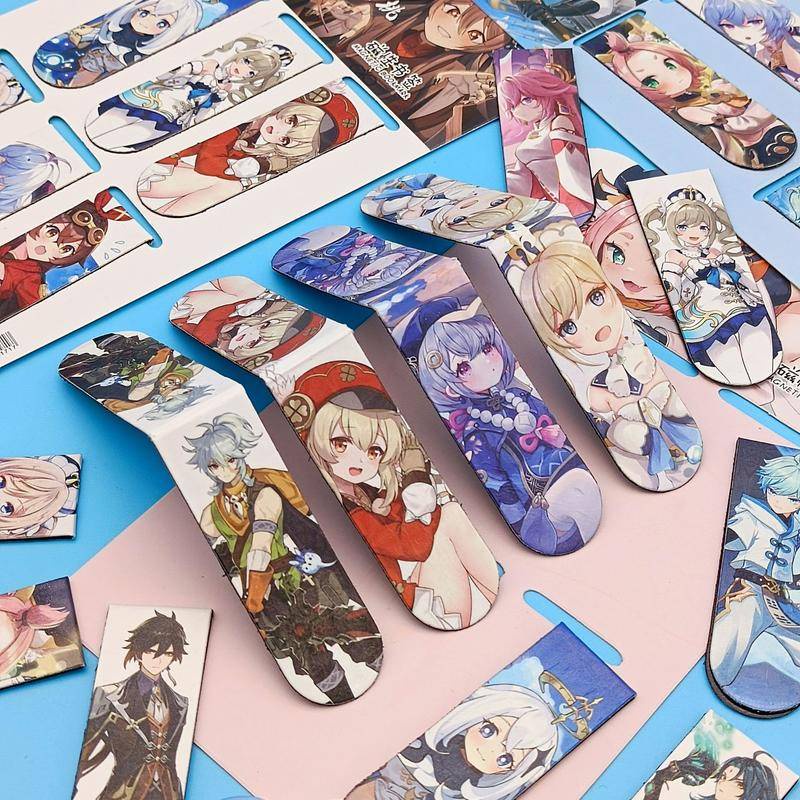 6pcs/Set Kawaii Genshin Impact Magnetic Bookmarks Raiden shogun ...