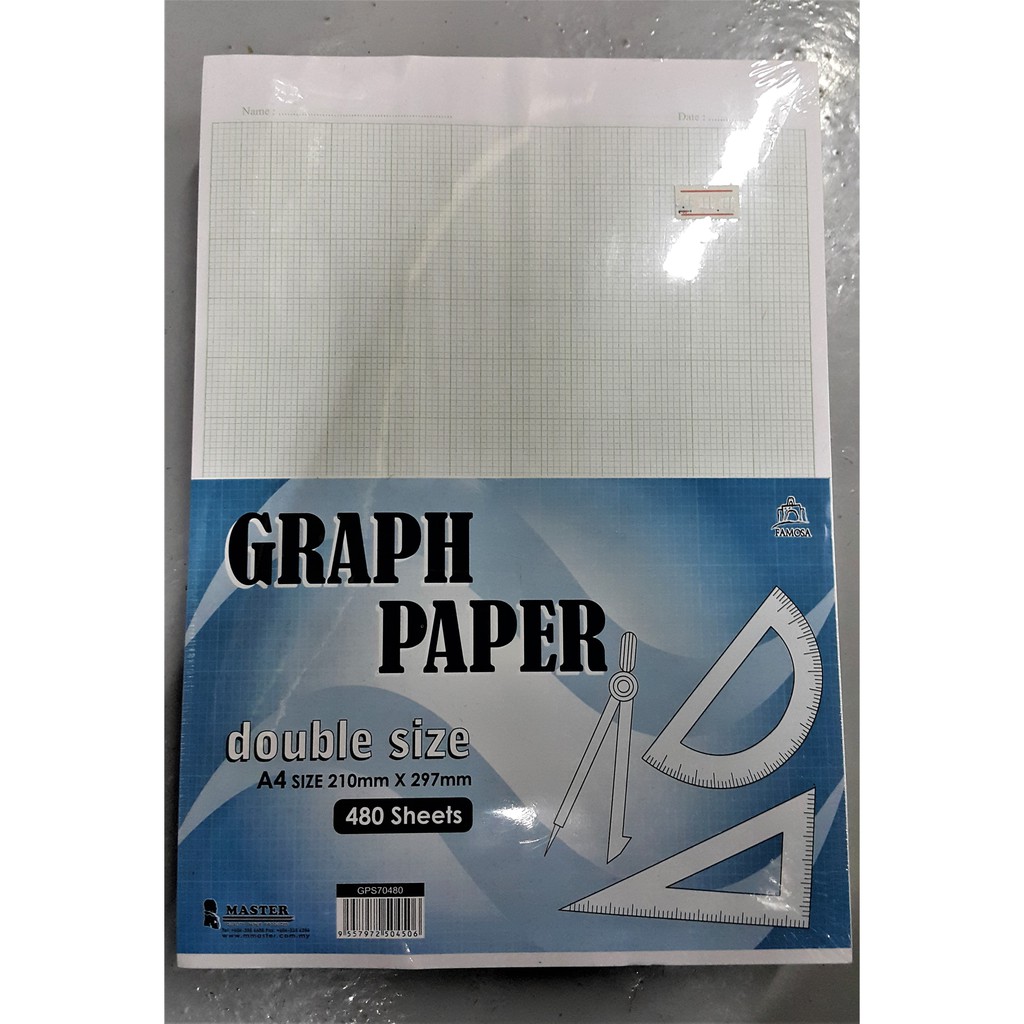 (480 SHEETS) MASTER GRAPH PAPER DOUBLE SIZE A4 | Shopee Malaysia