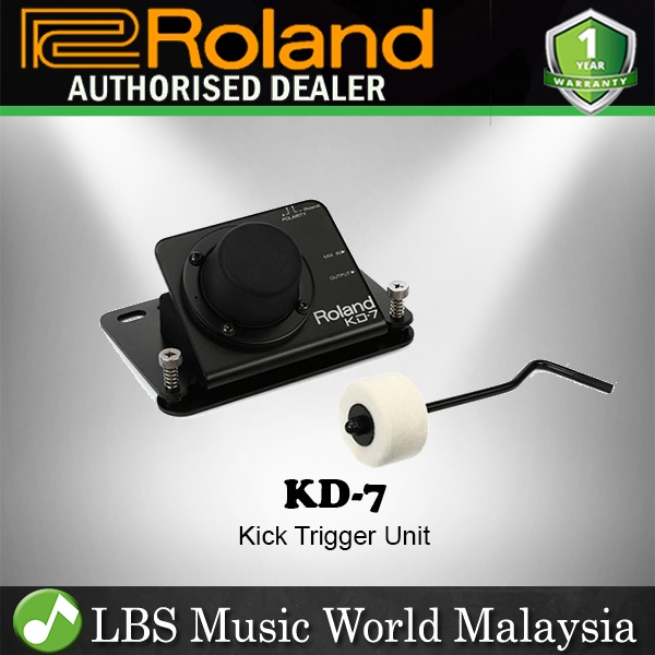 Roland KD-7 Kick Drum Trigger Unit with Beater for Any Percussion Setup ...