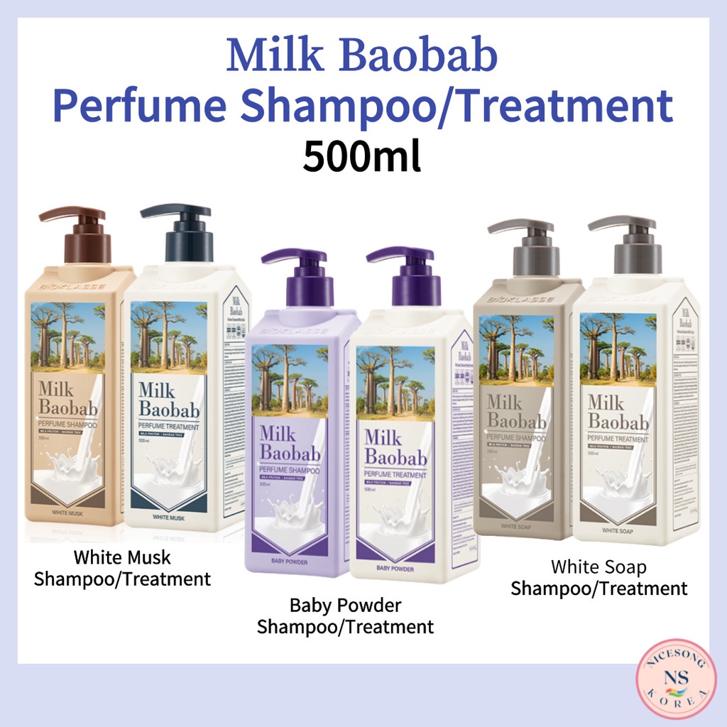 [MILK BAOBAB]Milk Baobab Perfume Shampoo/Treatment 500ml 3type Scent ...