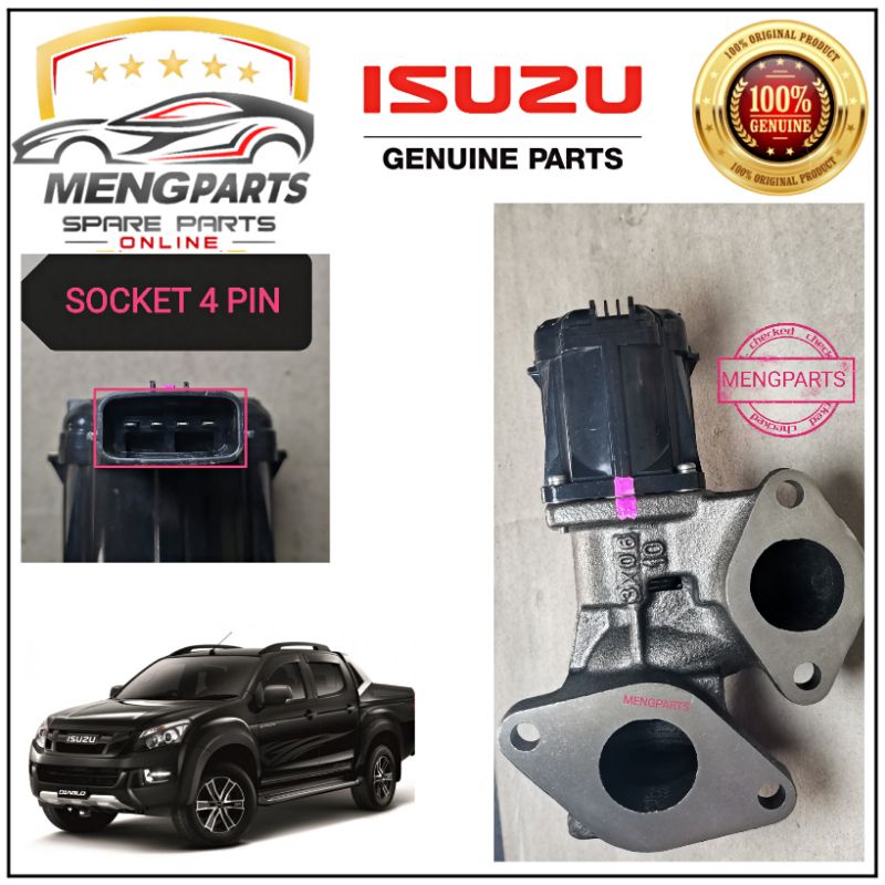 ISUZU DMAX II RT50 EGR VALVE WITH CAP SOCKET 4 PIN 8981332021 8
