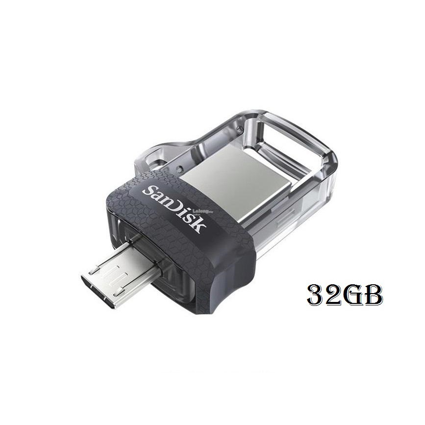 Sandisk Ultra Dual M3.0 OTG Flash Drive Pendrive (64/32/128GB) | Shopee ...