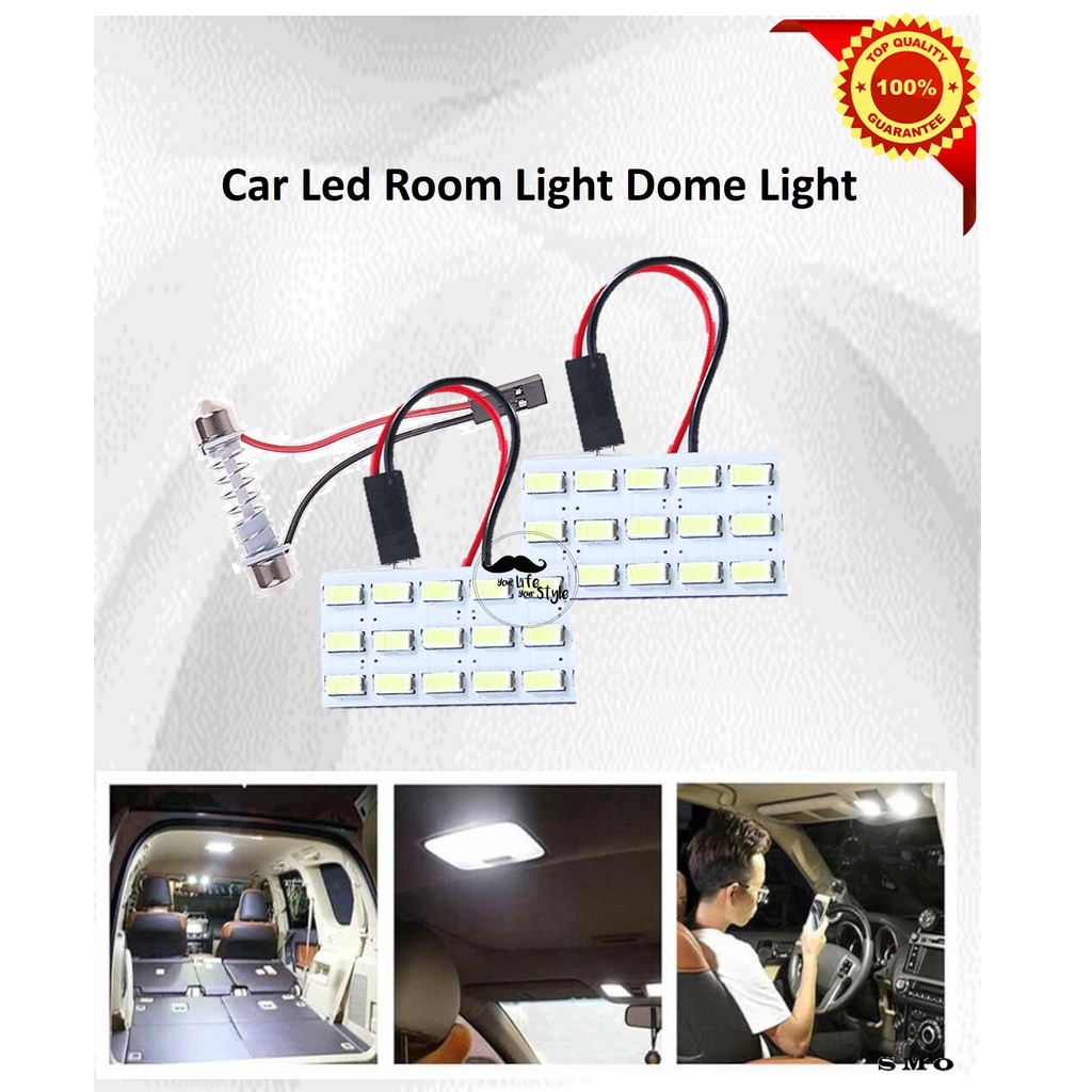 Car Led Room Light Dome Light Roof Light Interior Room Light Led Bulb 12SMD (1Pcs) Shopee Malaysia