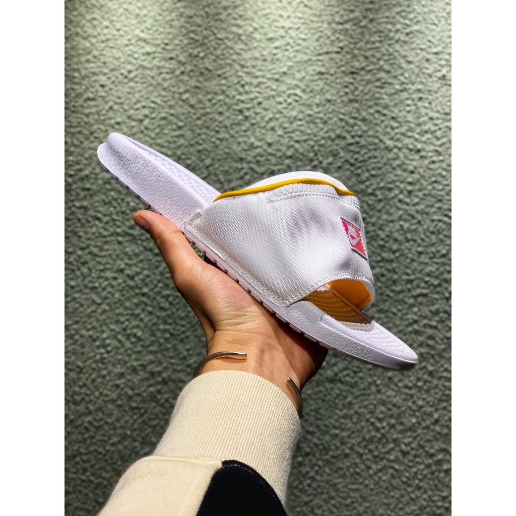 Nike fanny pack slides on sale white