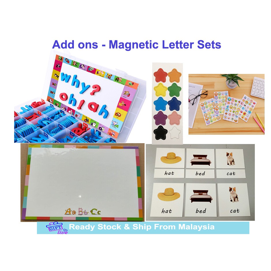 Magnetic Letters Alphabet Magnet number Stars Double Sided Magnetic ...