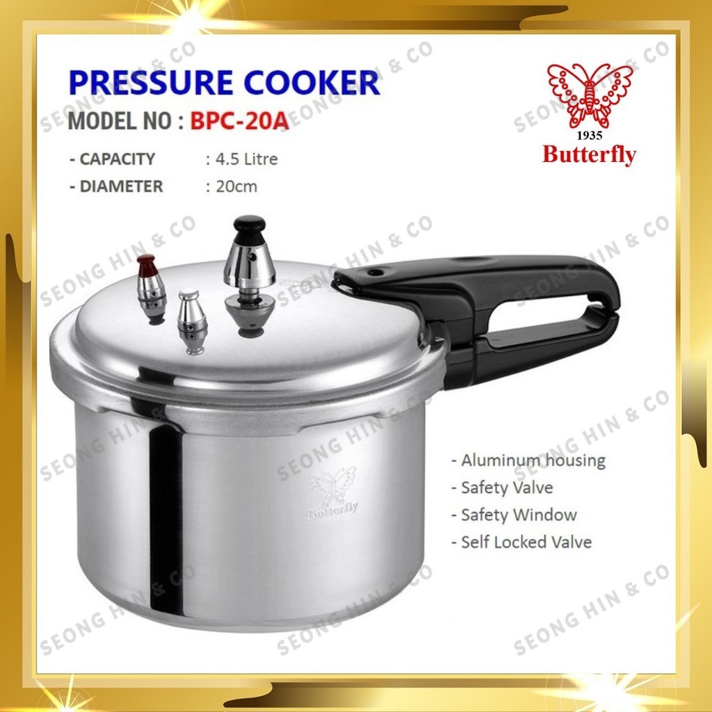 BUTTERFLY BPC20A BPC22A Healthy Pressure Cooker / Periuk Tekanan