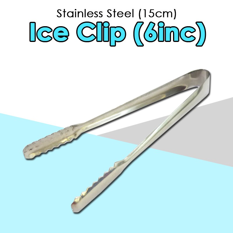 Stainless Steel Ice Cubes Clip Food Tong BBQ Buffet - 6inc (15cm ...