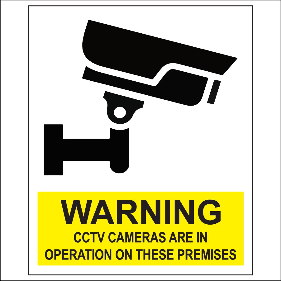 WARNING CCTV CAMERAS ARE IN OPERATION ON THESE PREMISES SIGN BOARD ...