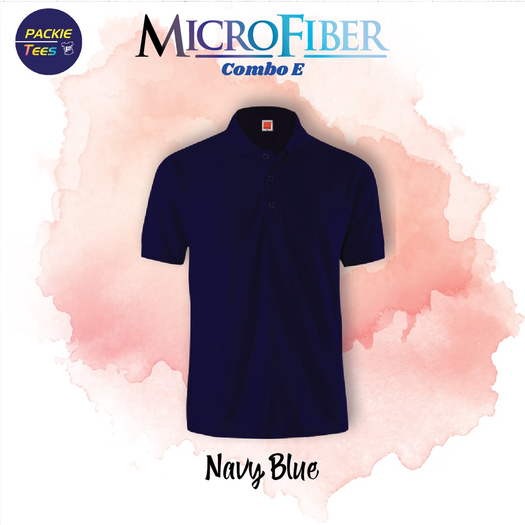 NAVY BLUE 100 MICROFIBER QD0601 QUICK DRY JERSEY COLLAR SHORT SLEEVE