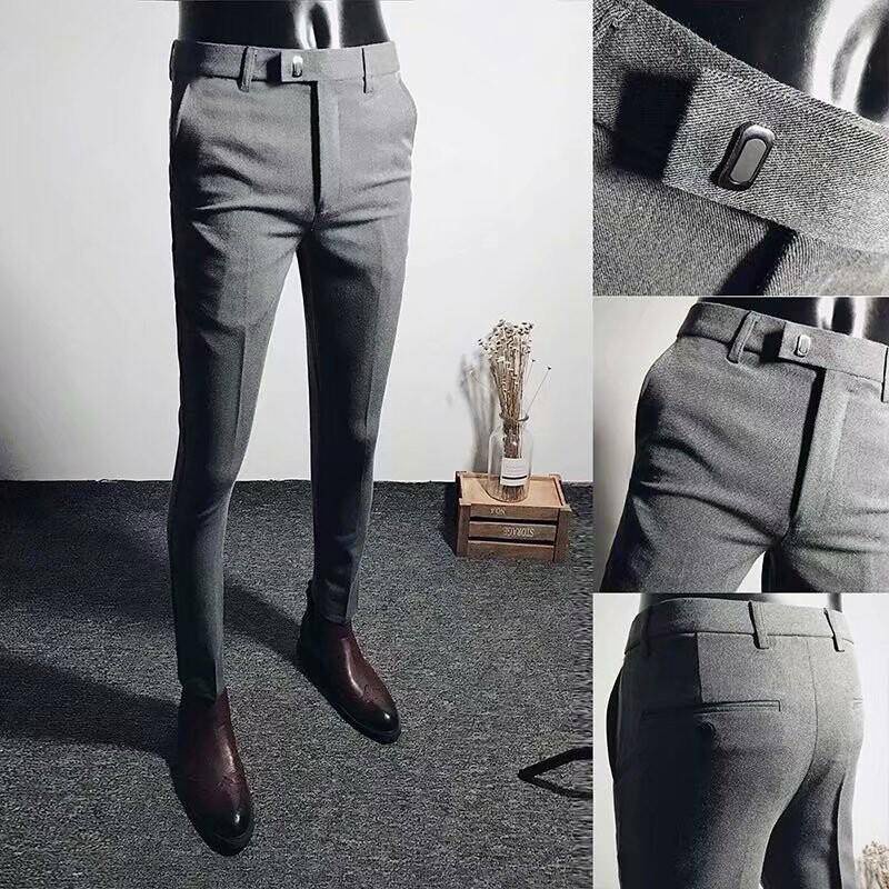 Fashion Trend Men Smart Casual Slim Fit Skinny Business Formal Party ...