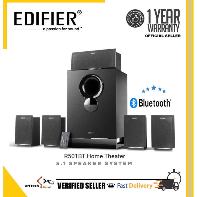 Edifier R501BT / R501 BT- Bluetooth Wireless Versatile 5.1 Speaker ...