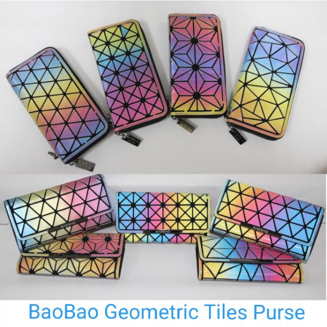 Geometric Tiles Purse 3D Rainbow Colour Changing purse Unique