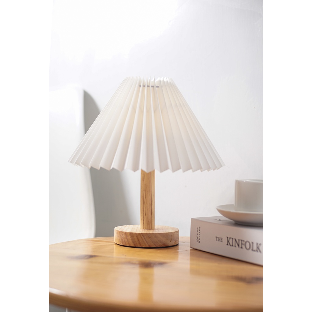 New!! Vintage aesthetic korean lamp-nordic style-pleated lamp ...