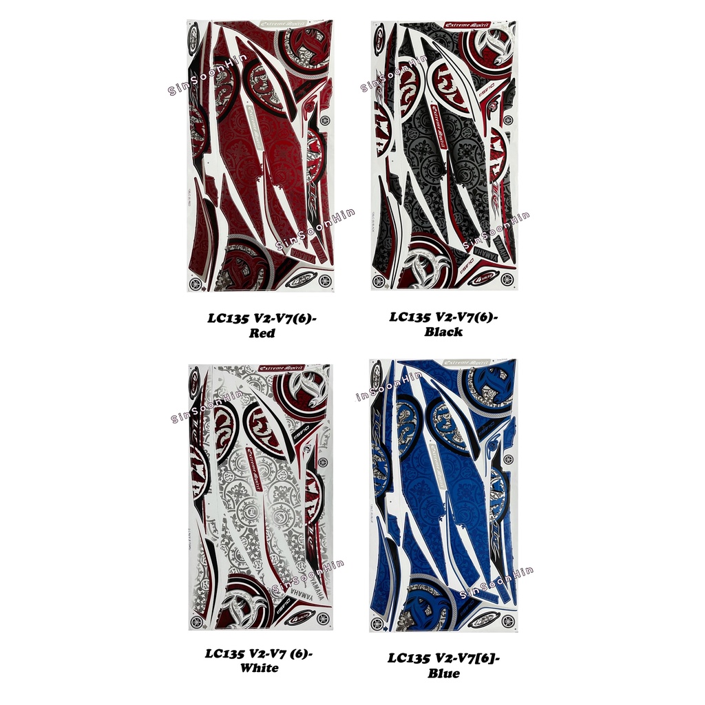 YAMAHA LC135 V2 - V7 (6) Body Sticker / Stripe # lc-135 v2 v3 v4 v5 v6 ...