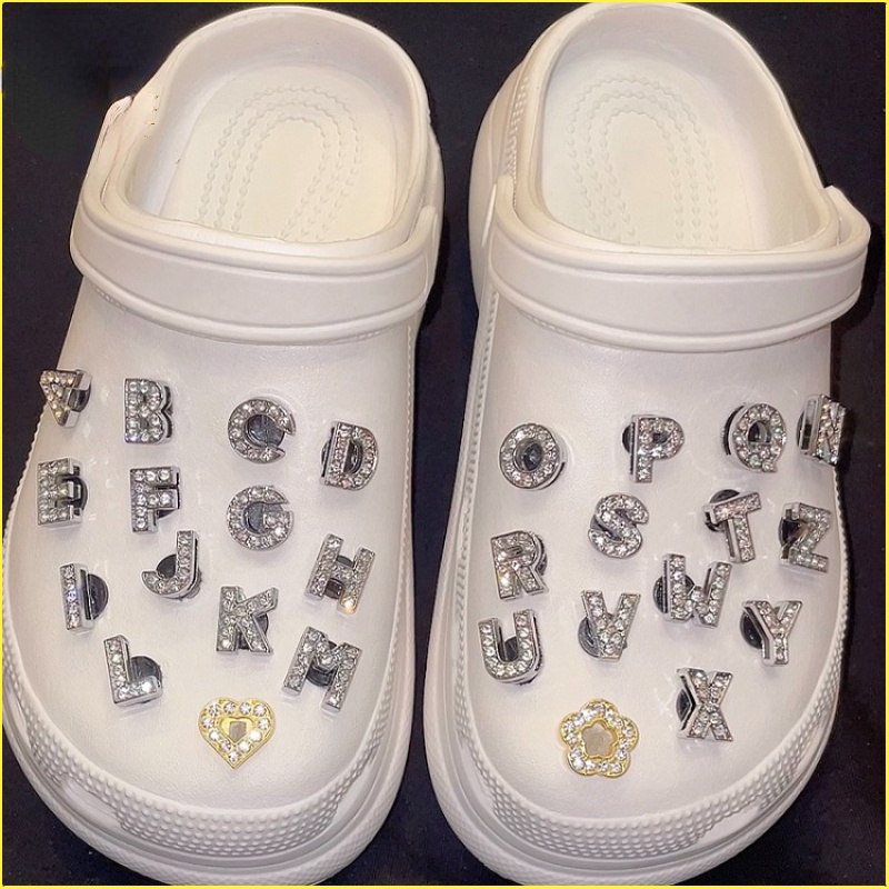 Crystal Number Crocs Jibbitz Letters Jibitz Croc Alphabet Letter Jibits