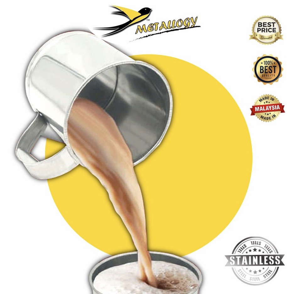 Metallogy MUG 004 2.25L Stainless Steel Tea Coffee Milk Kopitiam With D