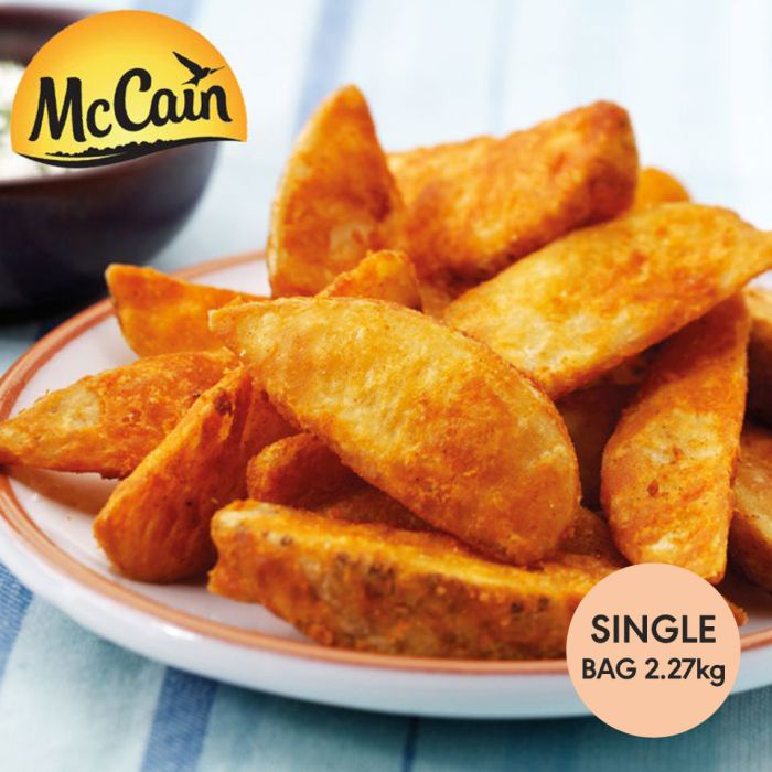 2.27Kg Premium McCain® Spicy Skin On Wedges 10 Cut Premium Frozen Hot