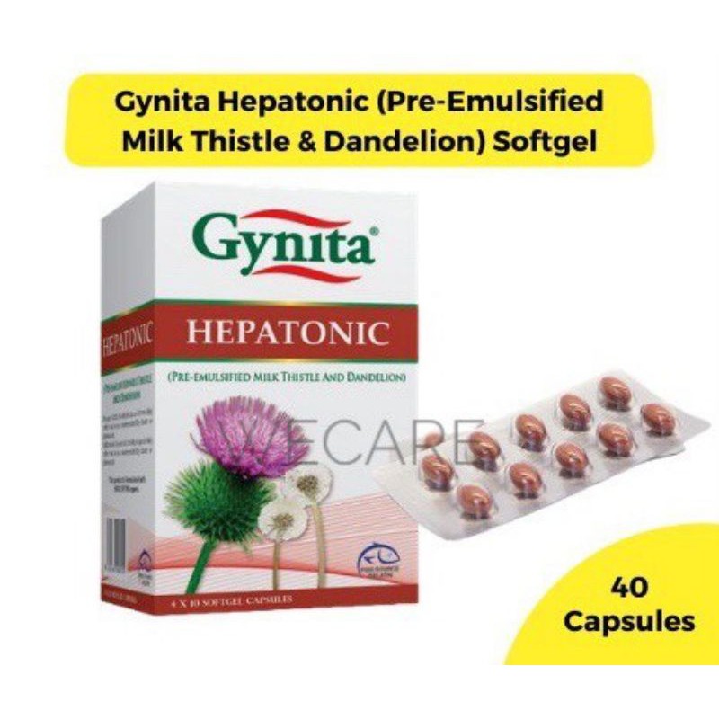 GYNITA HEPATONIC (PREEMULSIFIED MILK THISTLE AND DANDELION) Shopee