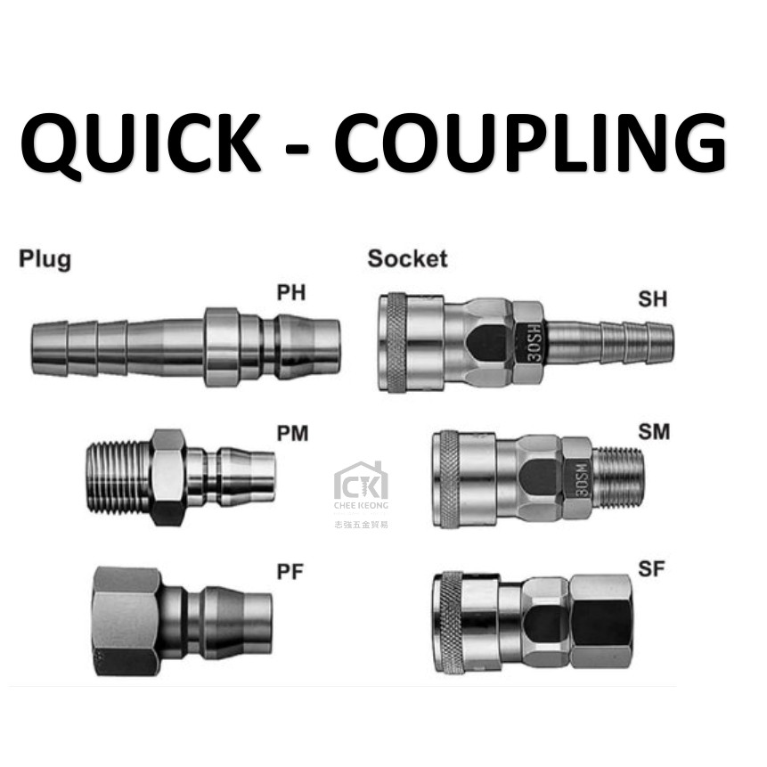 Air Hose Coupler Quick Coupling Pm Ph Pf Sh Sm Air Line Hose Joint Compressor Socket 