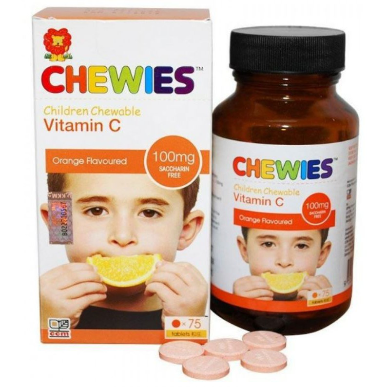 Chewies Vitamin C 100mg - Orange (75s) | Shopee Malaysia