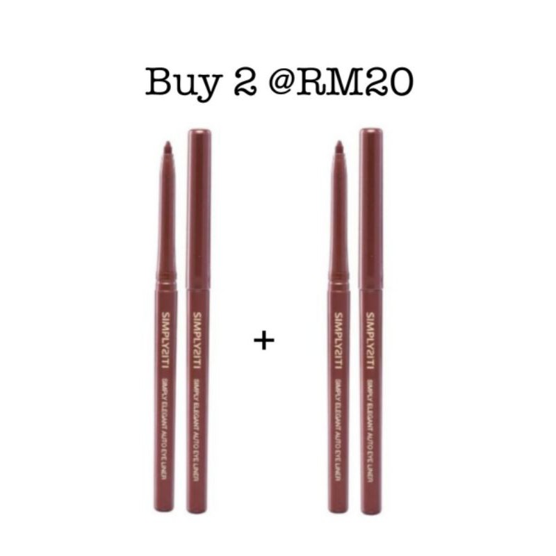 🔥BUY 2 RM20🔥(2630 OCT)Simply Elegant Auto Eye Liner Chocolate Brown