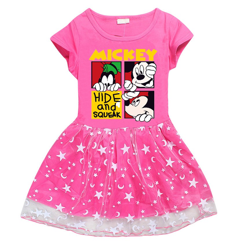 2020 Mickey Mouse Girls Dresses Fashion Princess Party Dress