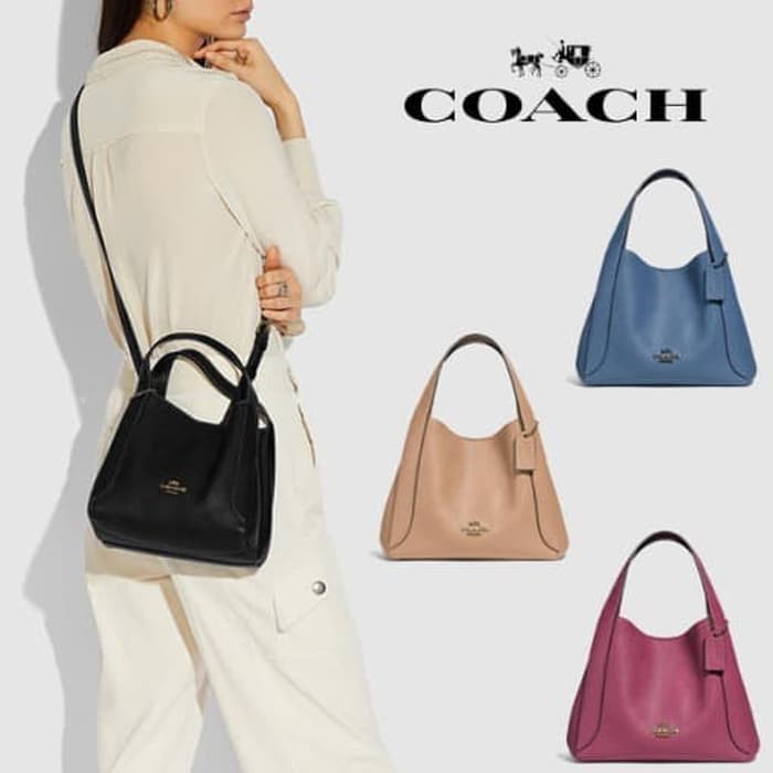 Coach Polished Pebble Leather Hadley Hobo 21