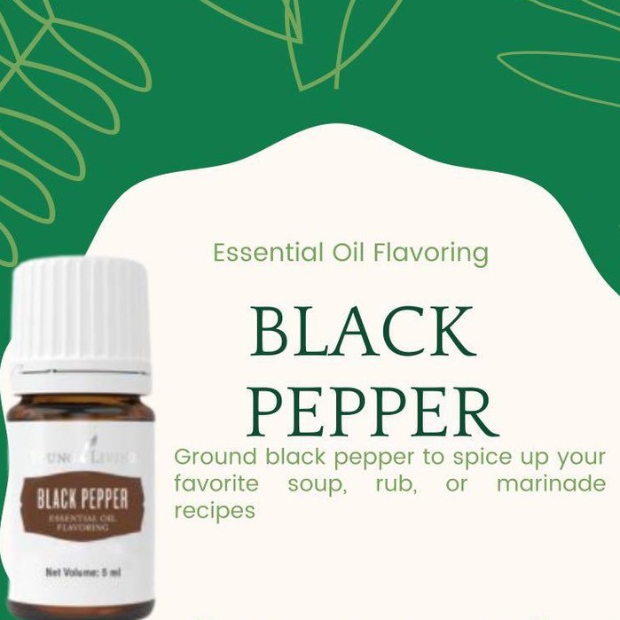 ORIGINAL YOUNG LIVING Black Pepper Flavoring Essential Oil 5ml MFG 2020
