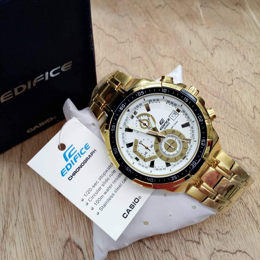 Edifice white dial hot sale